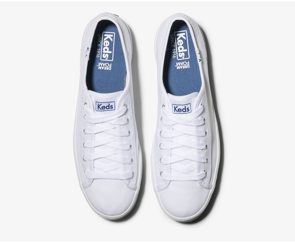 Keds Womens Sneakers White - Triple Kick - 160IVKUHX